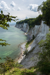 Naklejka na ściany i meble Chalk Cliffs in the National Park Jasmund, Rügen, Baltic Sea, M