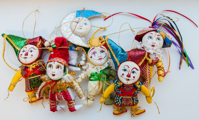 bright christmas clown figures decorations