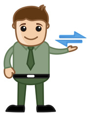Cartoon Man Showing Connectivity Sign Vector