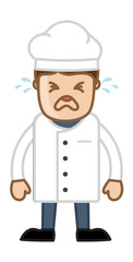 Chef Crying - Cartoon Vector Illustration