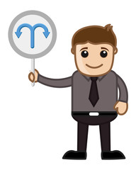 Arrows Sign Vector Cartoon