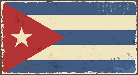 Cuban grunge flag. Vector illustration