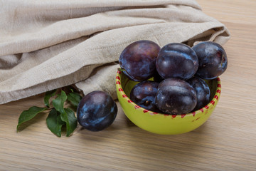 Ripe fresh plum