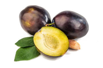 plum isolated on white