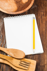 notebook on the kitchen table - 68332265