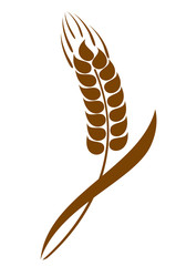 Abstract wheat ears icon