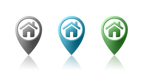 Icone fléché : accueil