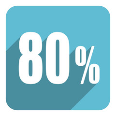 80 percent flat  icon