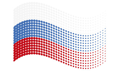 Naklejka premium Russia Halftone Flag