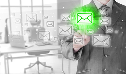Businessman email concept