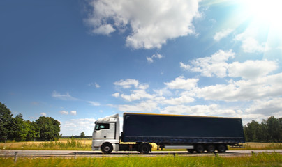 Truck on the road