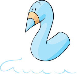 funny pencil cartoon isolated..on white