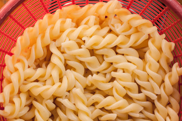 Pasta fusilli background.