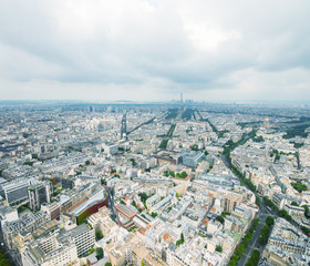 Stunning aerial view of Paris and Tour Eiffel