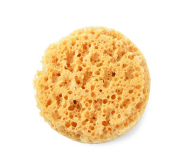 natural bath sponge isolated on white