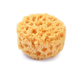 natural bath sponge isolated on white