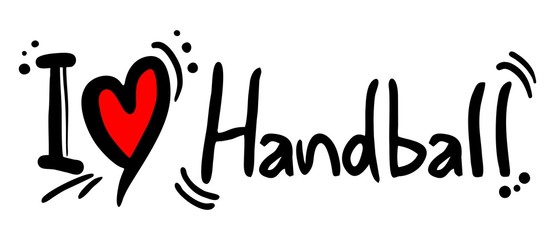 Handball sport love message