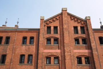 Fototapeta na wymiar The Red Brick Warehouse in Yokohama city