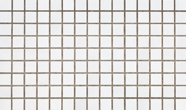 White tile wall background