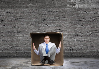Man in box