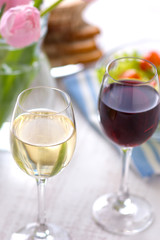 ワイン　白ワイン　赤ワイン　テーブル