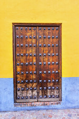 Old Wooden Door Carrera Del Darro Albaicin Granada Spain
