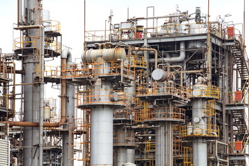Fototapeta na wymiar petrochemical industrial plant or oil refinery