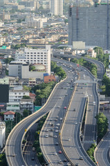 Traffic in Bangkok city ,Thailand