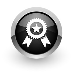 award chrome glossy web icon
