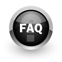 faq chrome glossy web icon
