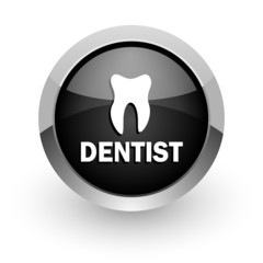 dentist chrome glossy web icon