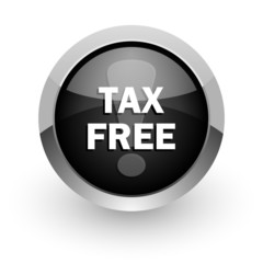 tax free chrome glossy web icon