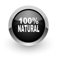natural black chrome glossy web icon