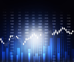 Stock market graphs background .