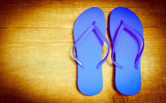 Blue Flip-Flops