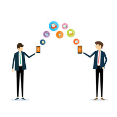 E- business people  transaction vector concept