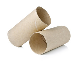 Paper roll of bathroom isolated on white background