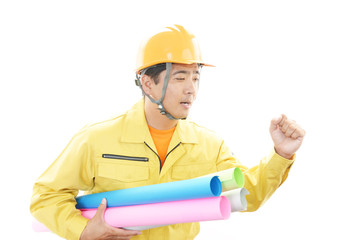 仕事に励む労働者