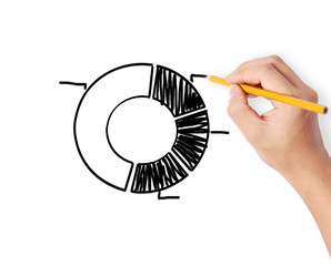 Male drawing a chart