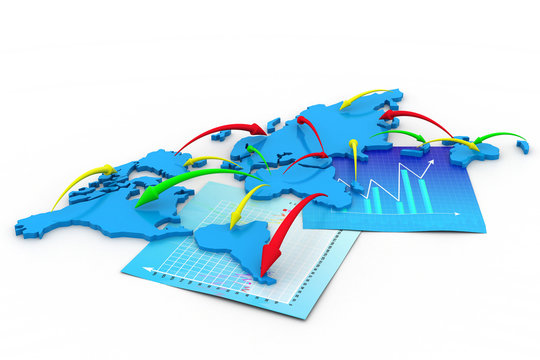Fototapeta Global business network  concept
