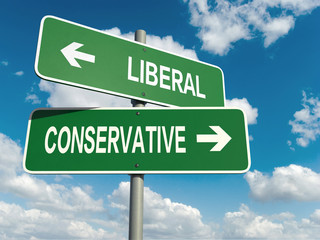 liberal conservative - obrazy, fototapety, plakaty
