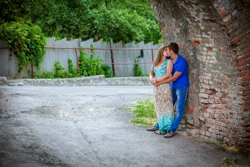 Happy young couple in love