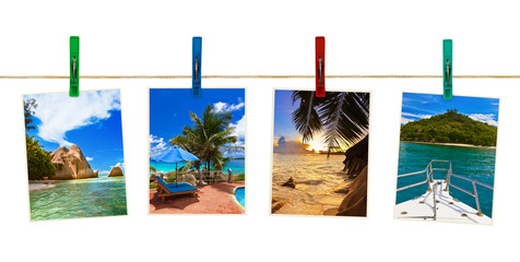 Vacation beach photography on clothespins