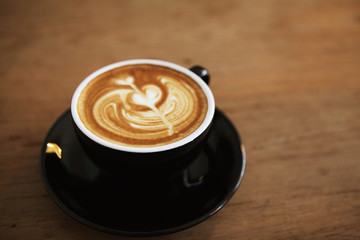 coffee on wood background