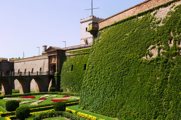 Fototapeta na wymiar Montjuic Castle in Barcelona
