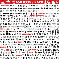 Vector icons set top signs, vektor symbol