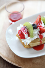 crape cake with fruit