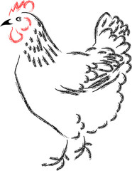 stylized chicken