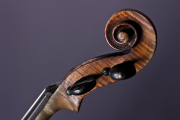 Beautiful violins in darkness