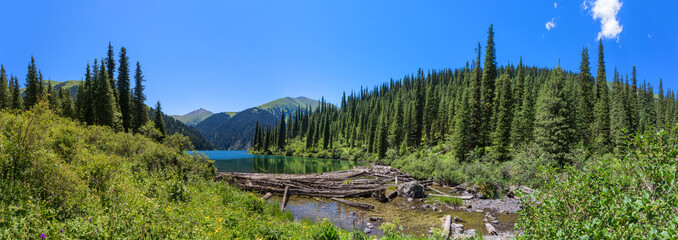mountain lake panorama